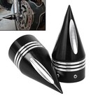 Black Cut Front Axle Nut Cover For Harley Iron 883 Street Glide Heritage Softail