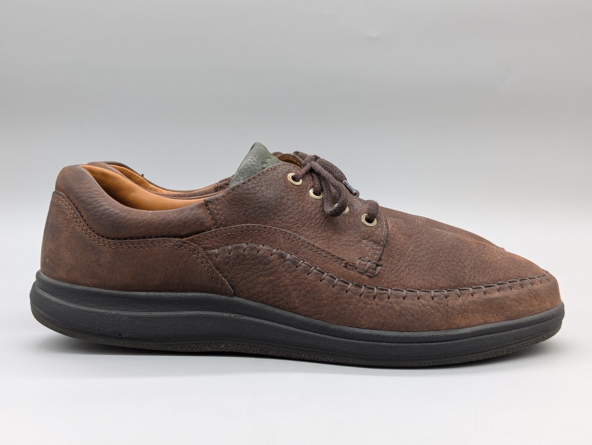 Marco Vicci leather beige and taupe men’s shoes lace with tassel accent SZ13M Ecco Fusion Derby vegetable tanned leather shoes size 46/47  main image 2