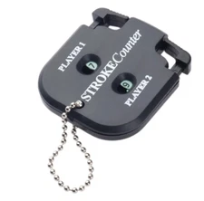 2pcs Portable Golf Scorecard Square Golf Stroke Putter Score Counter With Chain