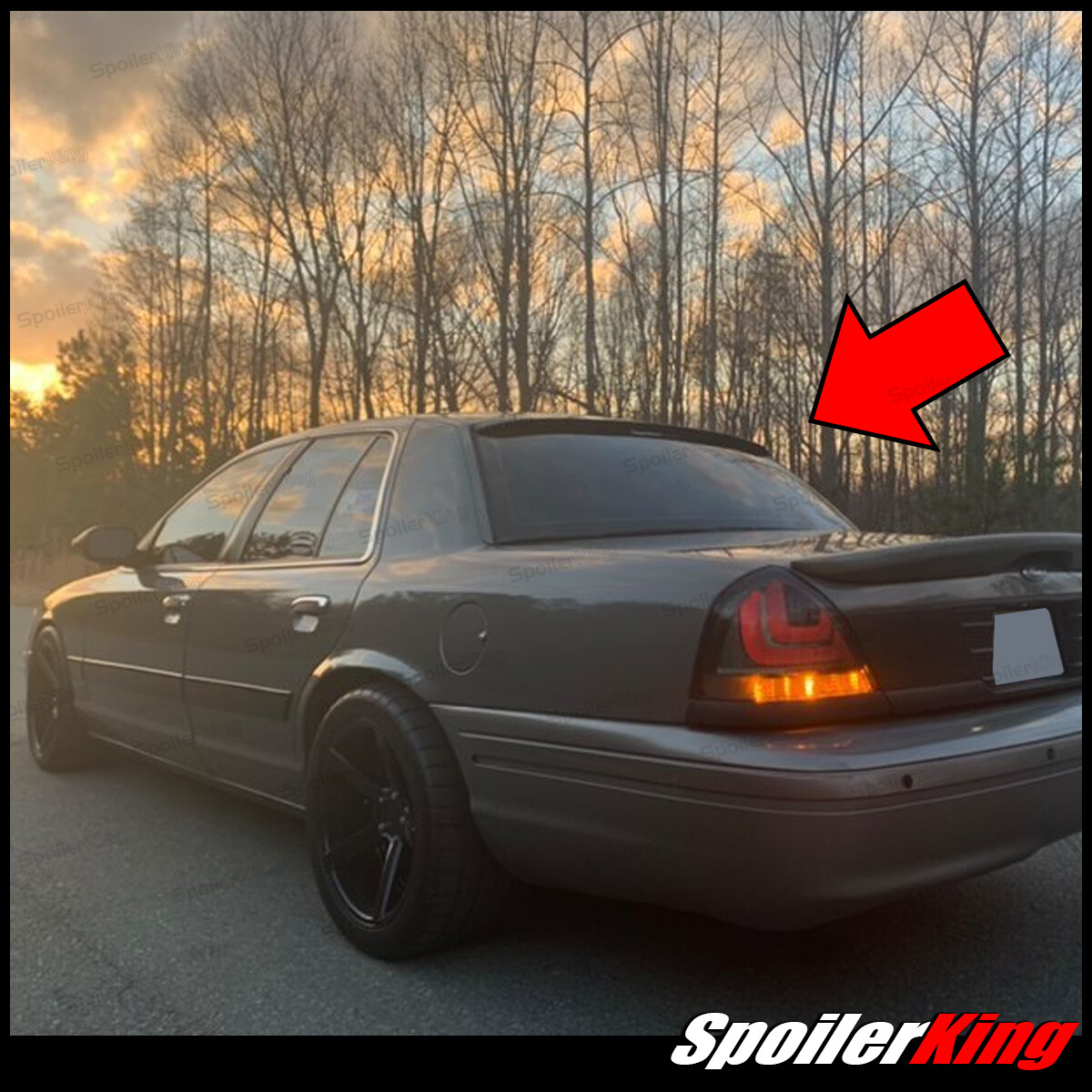 SpoilerKing Rear Window Roof Spoiler (Fits Ford Crown Victoria 1997