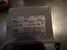 NEW United Electric Controls H54 Model 144 Pressure Switch 0-20 PSI