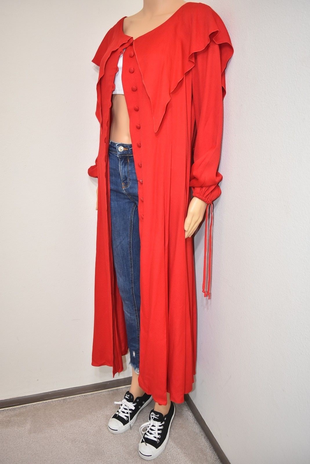 Vintage 90s Design Todays womens red cloak dress … - image 4