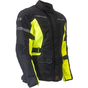 Richa Phantom Prime Motorcycle Motorbike Textile Jacket - Black / Fluo Yellow