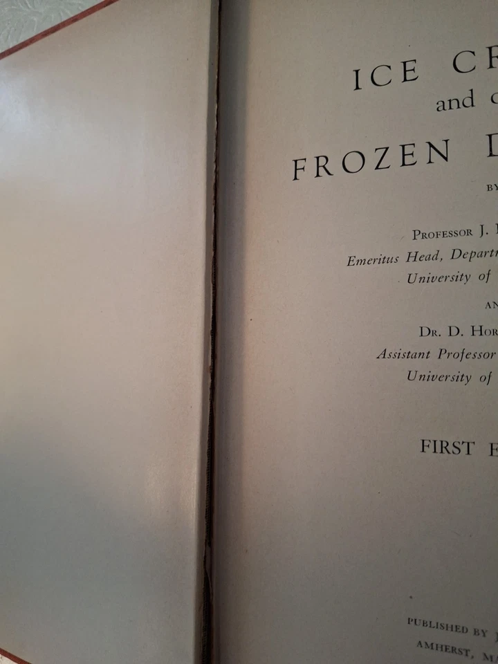 Ice Creams & Other Frozen Desserts by Frandsen & Nelson 1st Ed 1950 HC - Image 4 of 4