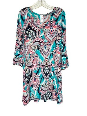 Pink Coconut Boutique Women's Multicolor 3/4 Sleeve Dress Size Women's size L