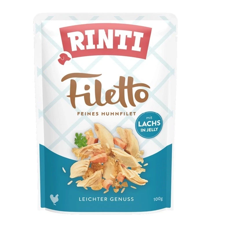 4000158954077 RINTI Filetto Chicken fillet with salmon - Nassfutter für Hunde -