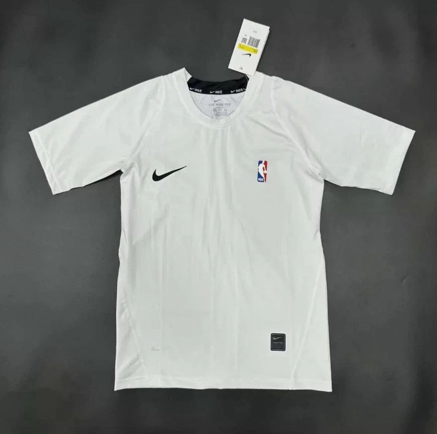 NIKE PRO NBA Compression TShirt - Black and White - Image 3 of 4