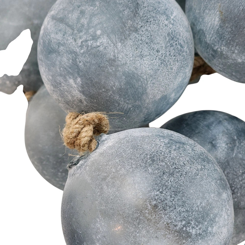 Pottery Barn Handcrafted Oversized Sea Glass Garland Rope Frosted white wash - Image 4 of 4