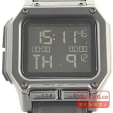 NIXON Regulus A1180 Men's Quartz Digital Watch Black Gray Dial No Backlight