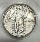 1924-S Standing Liberty Quarter 25C Silver UNC details looks FH read description