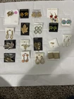 Lot Of 18 Pieces Of Vintage Costume Jewelry Earrings Pins Brooches