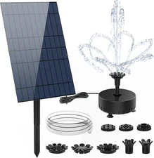 10W Solar Pond Fountain Pump - Adjustable Nozzle Kit for Aquarium Water Feature