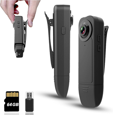 1080P Mini Body Camera with Audio, 64G Card, Night Vision