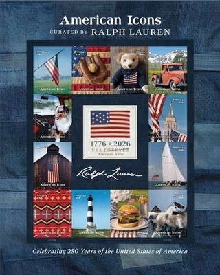 US 2026 American Icons Imperf Sheet Pane of 13 NDC 2026