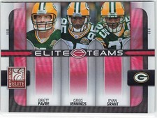 2008 Donruss Elite Teams - Brett Favre - Red 217/400 Greg Jennings Ryan Grant
