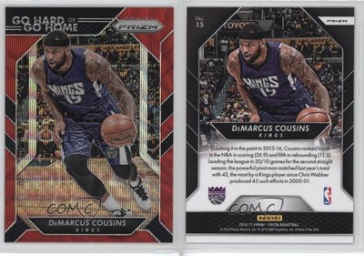 2016-17 Panini Prizm Go Hard or Go Home Ruby Wave Prizm DeMarcus Cousins #15