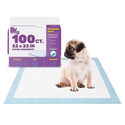 Puppy Pads Leak-Proof 100 Count 22"x 22" | Pee Pads for Dogs Quick Absorb 6-L...