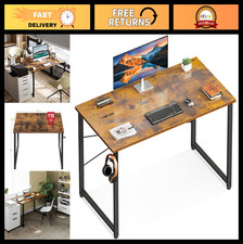 40" Computer Desk for Home Office, Small Space Writing Table with Headphone Hook