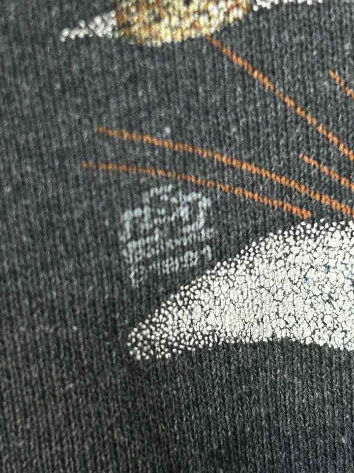 Sudadera De Colección Lobo Talla M Gris Cuello Redondo Años 90 Lobos Bosques Naturaleza Kanye Oeste EE. UU. Foto 3 de 4