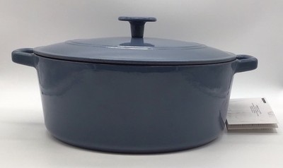 CUISINART CHEF'S CLASSIC ENAMELED CAST IRON DUTCH OVEN 7 QUART PROVENCAL BLUE