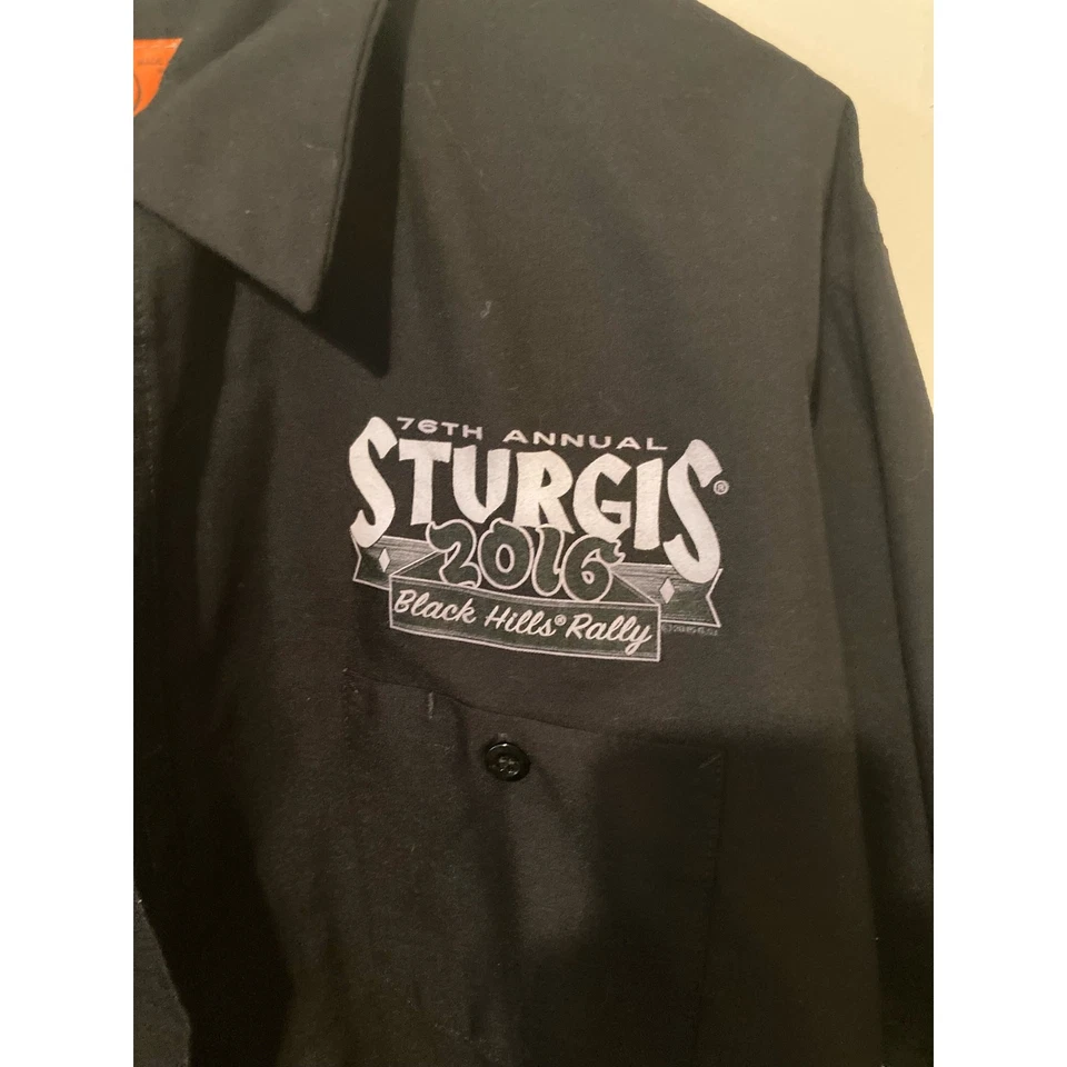 Red Kap Shirt XXL 2016 76th Annual Black Hills Rally Button Up Motorcycle  - Image 3 of 4