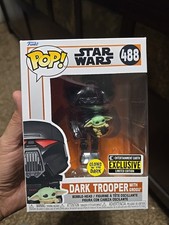 Funko Pop! Vinyl: Star Wars - Dark Trooper with Grogu GITD #488 EE Exclusive 