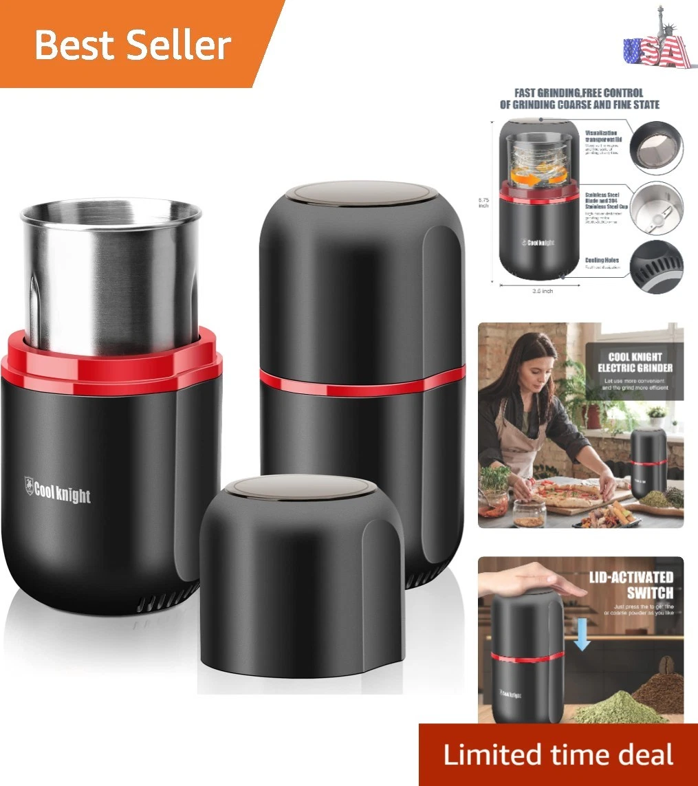 Large Capacity Electric Spice and Coffee Grinder – Control Coarseness with Ease