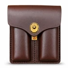 WWII Repro Leather Colt 1911 Double Magazine Pouch  .45 Belt Loop Holder