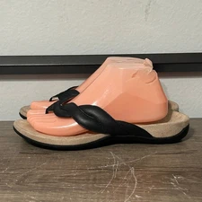 Vionic Bella Braid Women’s Sandals Shoes Flip Flop Size 9 Black