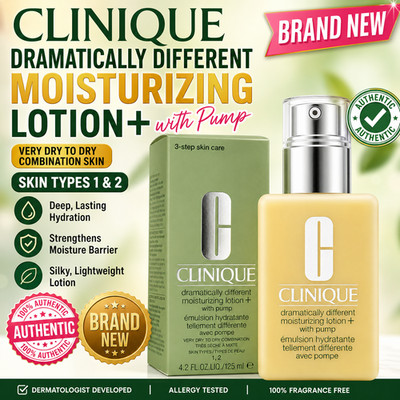 Clinique Dramatically Different Moisturizing Lotion+ With Pump 4.2 oz Authentic