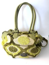 Petunia Pickle Bottom Cake Diaper Bag With Green Velvet Tapestry 70s Feel
