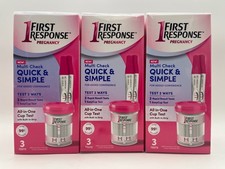 3 FIRST RESPONSE PREGNANCY MULTI CHECK QUICK  SIMPLE TESTS EXP 5/26 NIB MR 858