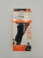 Copper Fit Freedom Copper Infused Compression Knee Sleeve - Size XL - Black