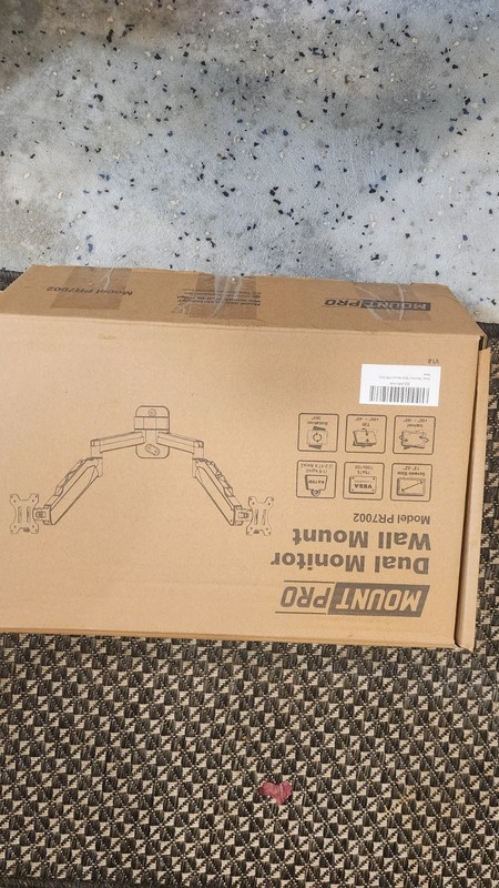 MOUNTUP PR7002 Dual Monitor Wall Mount Tilt/Rotate 13-32in VESA Black