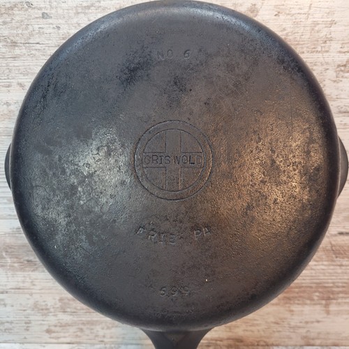 Griswold No. 6 Cast Iron Skillet 699 X Vintage Small Font See Pics | eBay