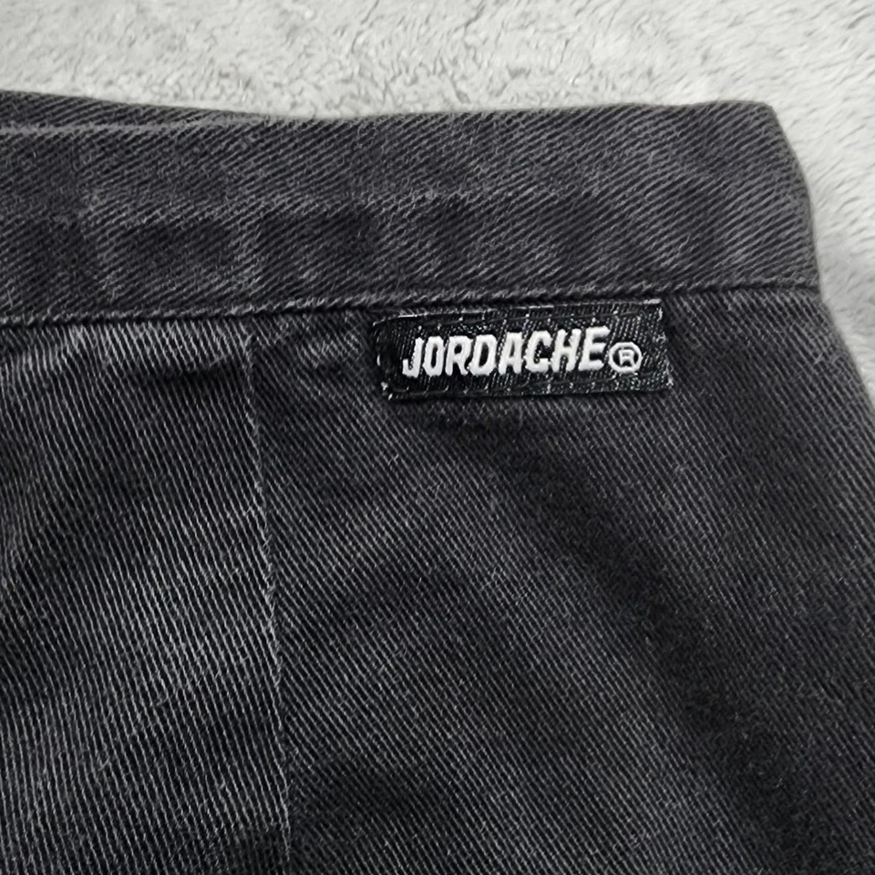Falda Jordache Vintage Años 80 Para Mujer 9/10 Desteñida Negra Denim Lápiz Con Cordones Cremallera Trasera Foto 4 de 4