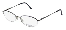 NEW MARCOLIN 7222 EYEGLASS FRAME 794 HALF-RIM CAT EYE 55-19-140 METAL WOMENS