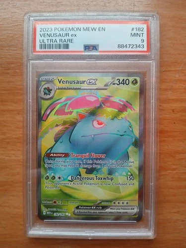 2023 SV: Scarlet & Violet 151 Ultra Rare Holo FA Venusaur Ex 182/165 Mint Psa 9