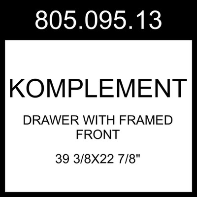 IKEA KOMPLEMENT Drawer With Framed Front Dark Gray  39 3/8x22 7/8'' 805.095.13