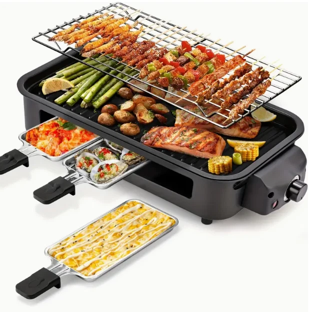 Smokeless Electric Grill With Removable Non Stick Plate