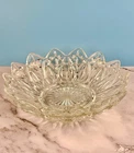 Set of 2  Vintage Clear Federal Glass Bowl 8 1/2" Petal Design Bowl 1960s