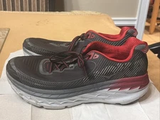 Hoka One One Bondi 5 Wide Running Shoes Men's Size 14 2E Black Red (No Insoles)