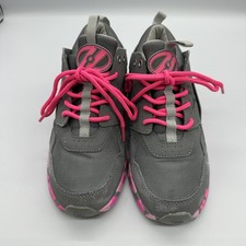 Heelys Shoes Youth Size 3 Gray Pink Camo Skate Sneakers Force HE100098