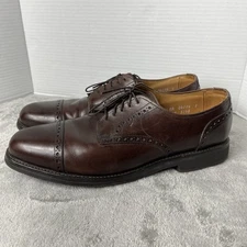 Allen Edmonds Cap-Toe Oxford 3458 Dress Men 10.5 AA Leather USA  Cognac