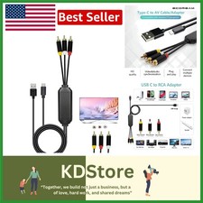 6Ft USB C to RCA Cable Adapter Type-C to 3 RCA, Audio Video Converter