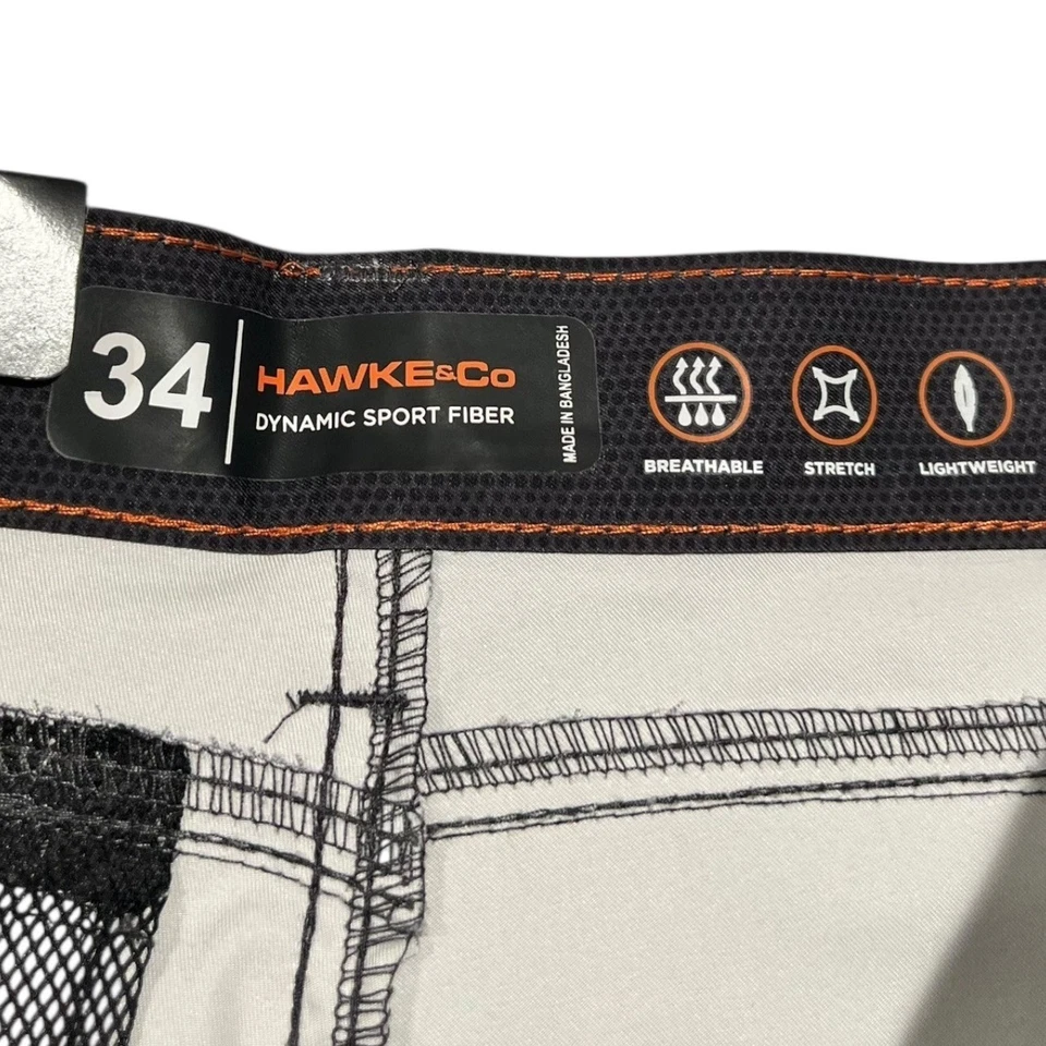 NUEVO CON ETIQUETAS Hawke & Co Para hombres 34 Puntos Negros Elastizados Tejido Ropa Deportiva Pantalones Cortos Foto 4 de 4