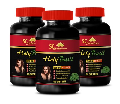 cholesterol care supplement - HOLY BASIL - holy basil whole leaf - 3 Bottles