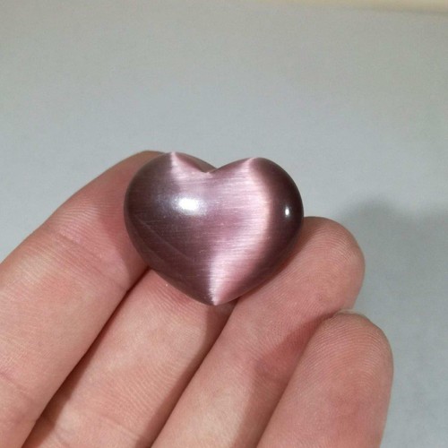 Corazón de Gato Ojo 30 mm Piedra Preciosa Corazón Soplado, Cristal Sanación Corazón Felicidad - Imagen 12 de 18