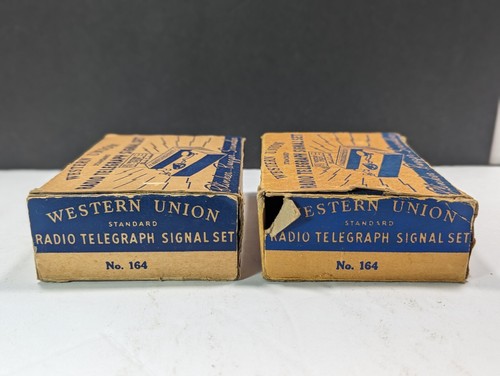 VTG Boy Scouts Western Union Radio Telegraph Signal Set Toy Collectible W Box X2 - Picture 22 of 24