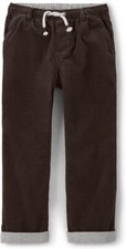 New Gymboree Brown Jersey Lined Corduroy Pants Boy's 12-18 Month